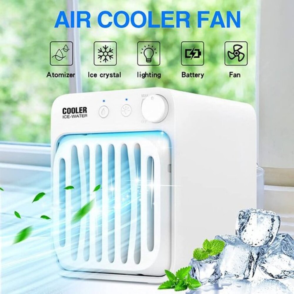 Sendary Portable Air Cooler Fan Humidifier 3-in-1 USB Rechargeable NIB